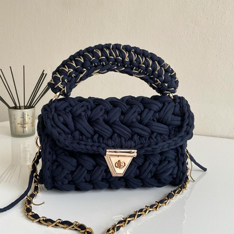 Lupinaria LUNA - Navy Örgü Çanta 