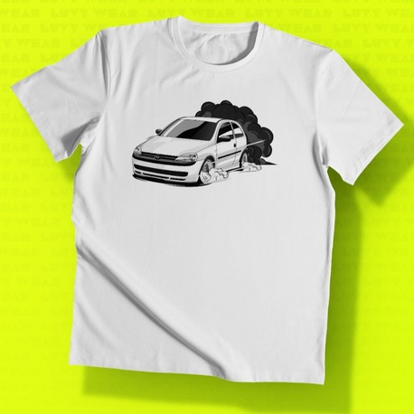 Opel Corsa 1.7 Beyaz Unisex Tişört - Asfalt Kültürü Serisi