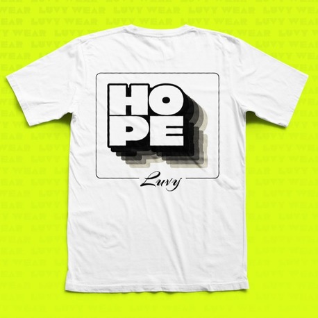 Urban Hope Temalı Beyaz Unisex Tişört - Retro Serisi