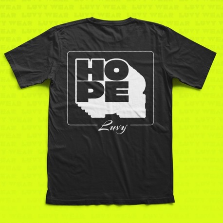 Urban Hope Temalı Siyah Unisex Tişört - Retro Serisi