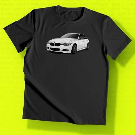 BMW F30 Siyah Unisex Tişört - Asfalt Kültürü Serisi