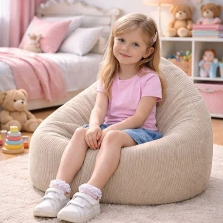 Mini Çocuk Armut Koltuk – Yumuşak Dolgulu Konforlu Puf | Ergonomik Tasarım