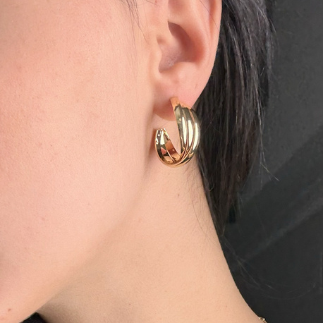Thin Midi Küpe Gold