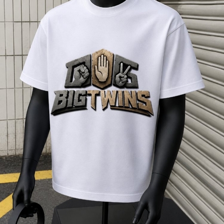 Big twins Beyaz T-shirt