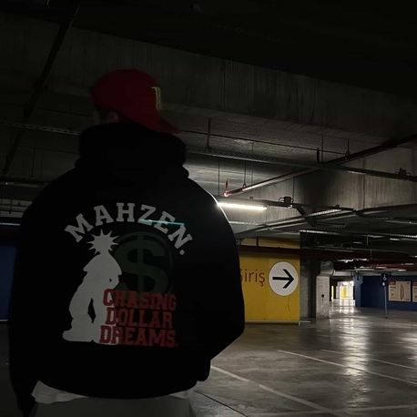 MAHZEN dollar hoodie.