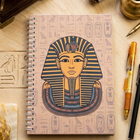 Tutankhamun - Modern Tasarım Sert Kapaklı, Spiralli Defter