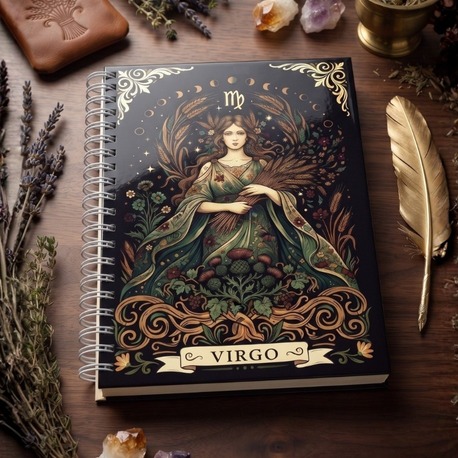 Başak Burcu (Virgo) - Astroloji Zodiac Serili Tasarım Sert Kapaklı, Spiralli Defter