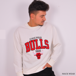 MACK WEAR Beyaz Chıcago Bulls Oversıze Sweat MACK95310