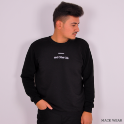 MACK WEAR Siyah Nakışlı Slim Fit Sweat MACK061450