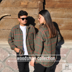 MACK WEAR Unisex Haki Renk Pamuklu Oduncu Gömlek WOODSMAN364127