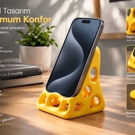 Voronoi Tasarım 3D Baskı Telefon Tutucu