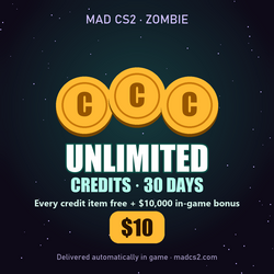 MAD CS2 - Unlimited Credits 30 Days ($15)