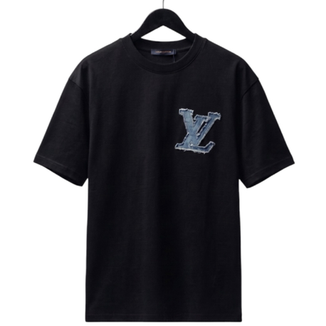 Louis Vuitton "Denim Patch" Monogram T-Shirt/Washed Black