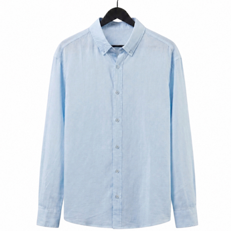 Maera Vision "Breeze" Premium Linen Blended Shirt / Sky Blue