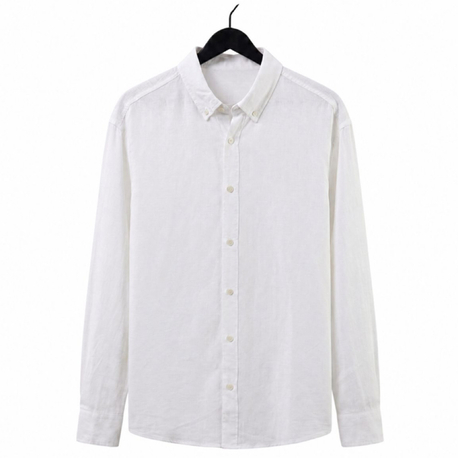 Maera Vision "Breeze" Premium Pure Linen Blended Shirt / Off-White
