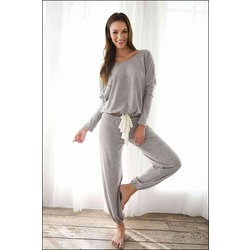 Gri Eşofman Pijama Alt Üst Takım