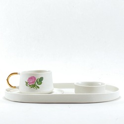 Vintage Rose Turkish Coffee Set