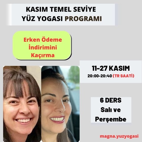 KASIM 2025 TEMEL SEVİYE YÜZ YOGASI PROGRAMI