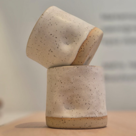 Beyaz Stoneware Bardak 