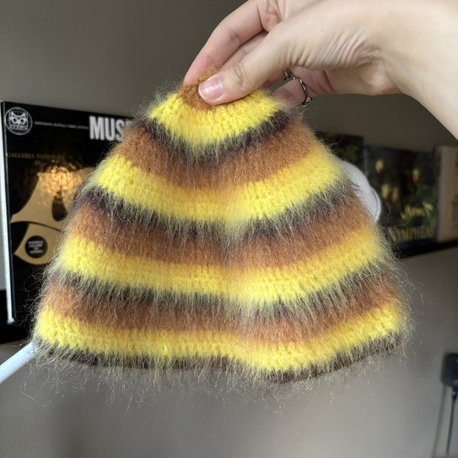 Striped Brushed Beanie