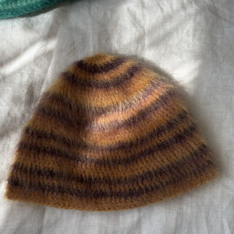Striped Mohair Beanie