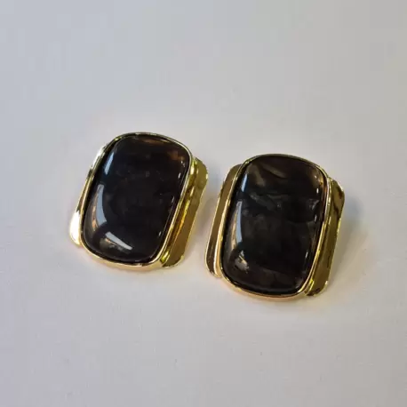 SİYAH VINTAGE TASARIM KÜPE