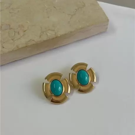 MAVİ TAŞ VINTAGE KÜPE