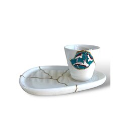 Kintsugi Kulpsuz Kahve Fincanı 80ml - Rumi