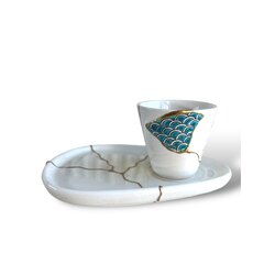 Kintsugi Kulpsuz Kahve Fincanı 80ml - Balıkpulu
