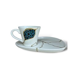 Kintsugi Kulplu Kahve Fincanı 80ml - Selçuklu