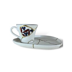 Kintsugi Kulplu Kahve Fincanı 80ml - Çintemani