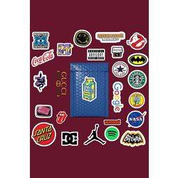 Logo Brand Marka Sticker Paketi/Bullet Journal Defter Çıkartma Ajanda Laptop Etiket