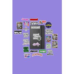 Gta Grand Theft Auto Sticker Paketi /Bullet Journal Defter Çıkartma Ajanda Laptop Etiket