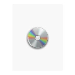 CD Şeklinde Chrome Y2K Grunge Stil Rozet