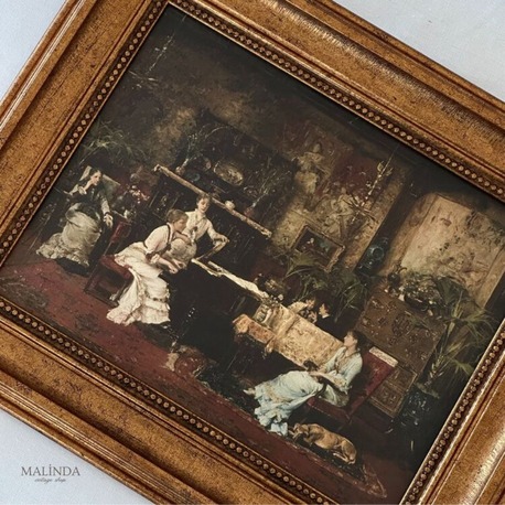 Müzik Odası (1878) Vintage Çerçeveli Tablo