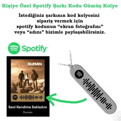 Kişiye Özel Spotify Şarkı Kodu Gümüş Kolye