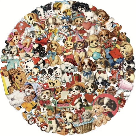 Sevimli Köpekler Sticker Seti 