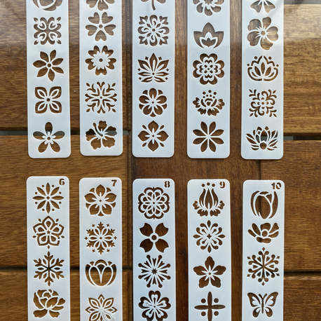 Çiçek Desenli Stencil