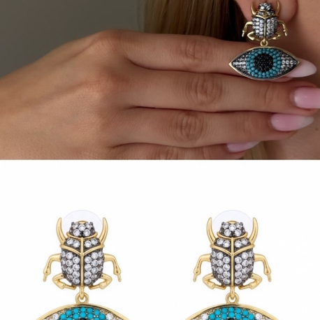 Begüm khan model göz küpe