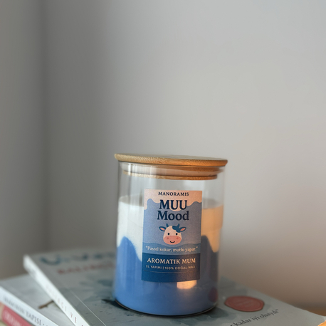Muu Mood – Pastel Dalga Desenli Aromatik Mum 