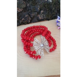 Red beaded bracelet