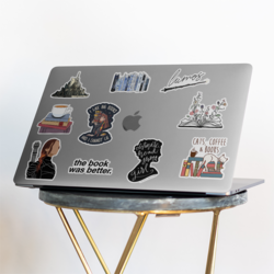 BOOKS - Kitap / Edebiyat Temalı Sticker Seti 10 adet