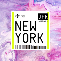 TRAVEL - NY Ticket 5x5 cm