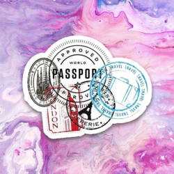 TRAVEL - stamps 4x5 cm