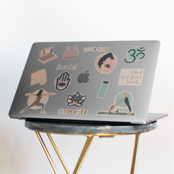 NAMASTE - Yoga Temalı Sticker Seti 15 Adet