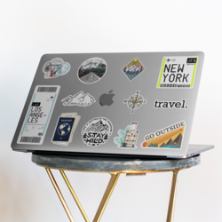 TRAVEL - Seyahat Temalı Sticker Seti 12 Adet