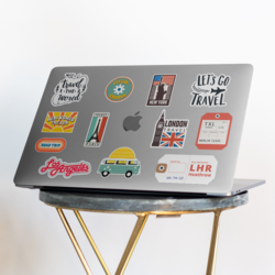 TRAVEL - Seyahat Temalı Sticker Seti 12 Adet