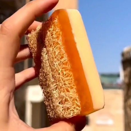 Ballı Kabak Lifli Doğal El Yapımı Sabun (Adet)