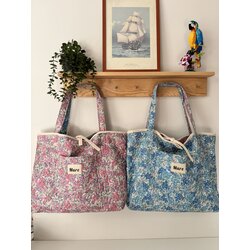 Mavi bahar xl tote çift taraflı