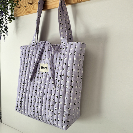 Kapitone tote (lila)